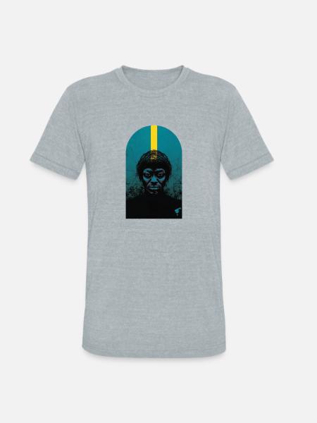 Silhouette Template - Unisex Tri-Blend T-Shirt - heather grey
