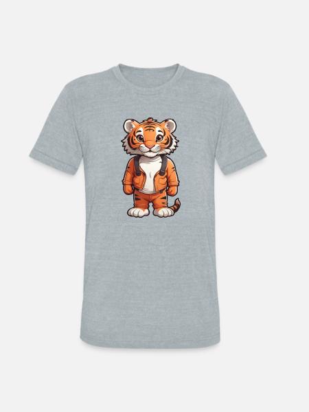TIGER KING - Unisex Tri-Blend T-Shirt - heather grey
