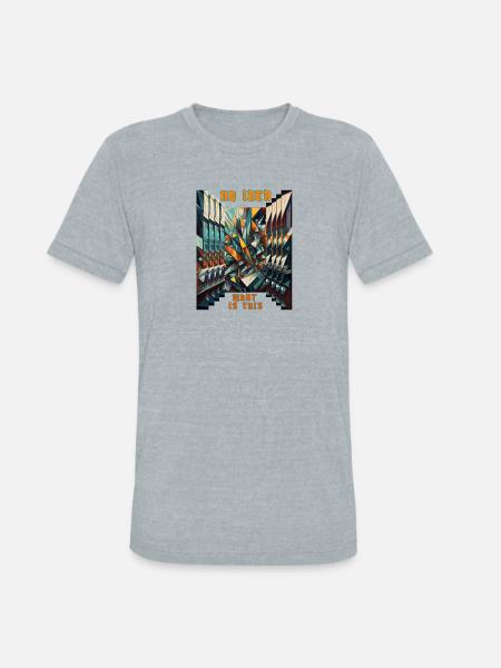 Abstract mirrored figure - Unisex Tri-Blend T-Shirt - heather grey