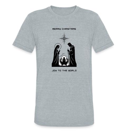 Joy to the World T-Shirt | Minimalist Nativity - Unisex Tri-Blend T-Shirt