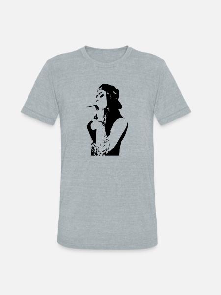 smoking chola - Unisex Tri-Blend T-Shirt - heather grey