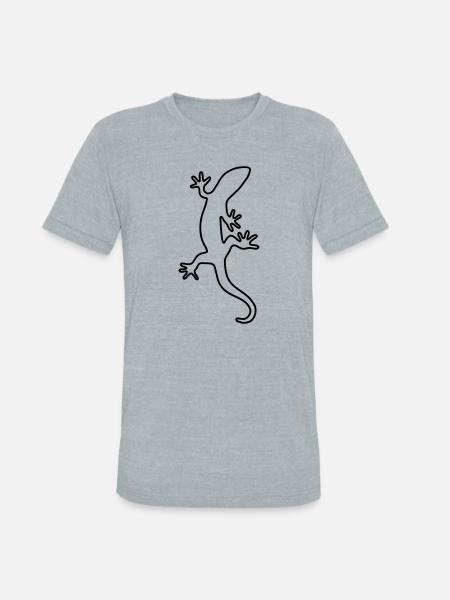 Lizard Salamander Gecko Fire salamander - Unisex Tri-Blend T-Shirt - heather grey