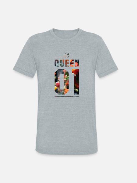 KING AND QUEEN - Unisex Tri-Blend T-Shirt - heather grey