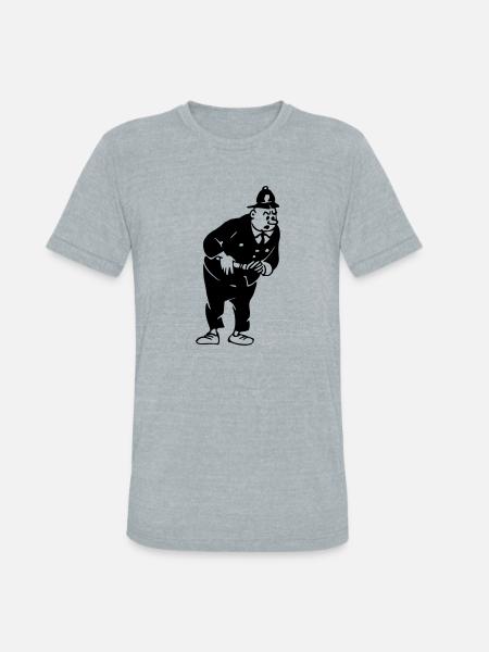 Stern policeman - Unisex Tri-Blend T-Shirt - heather grey