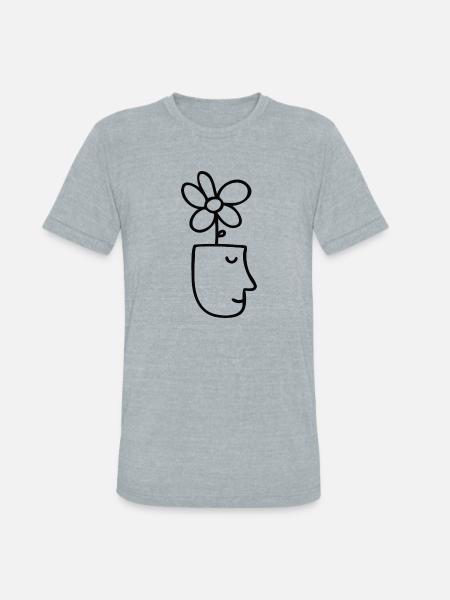 Flourishing Mind - Unisex Tri-Blend T-Shirt - heather grey