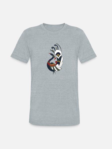 Peacock - Unisex Tri-Blend T-Shirt - heather grey