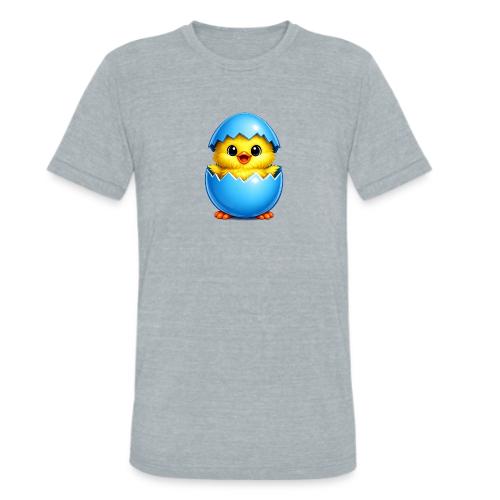 Easter Chick Blue - Unisex Tri-Blend T-Shirt