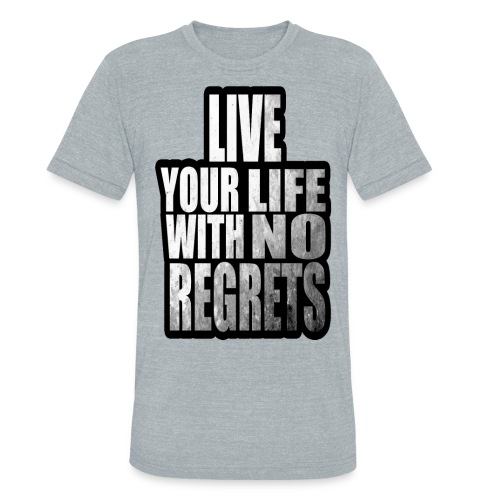 Live Your Life With No Regrets T-shirt (Black) - Unisex Tri-Blend T-Shirt
