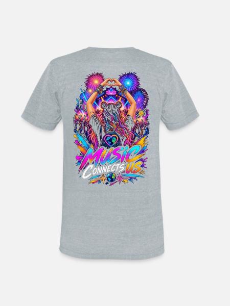 Music Connects Us - Unisex Tri-Blend T-Shirt - heather grey