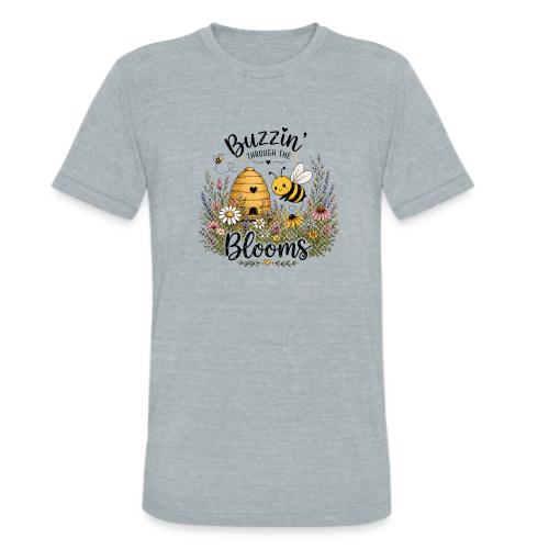 Buzzin' Through The Blooms - Unisex Tri-Blend T-Shirt