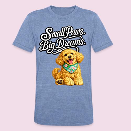 Small Paws Big Dreams Goldendoodle Puppy - Unisex Tri-Blend T-Shirt