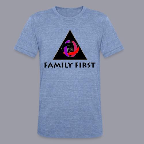 JALEJA FAMILY FIRST (BLACK PRINT) - Unisex Tri-Blend T-Shirt