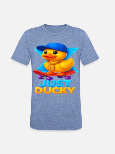 Just Ducky X22 - Unisex Tri-Blend T-Shirt - heather blue