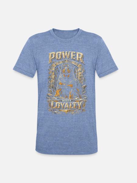 Rottweiler Power Meets Loyalty - Unisex Tri-Blend T-Shirt - heather blue