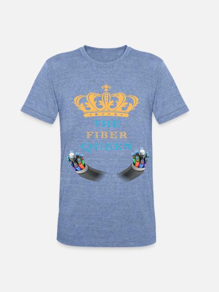 The_Fiber_Queen_-sized - Unisex Tri-Blend T-Shirt - heather blue