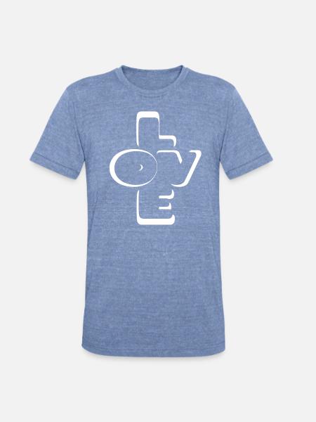 love together - Unisex Tri-Blend T-Shirt - heather blue