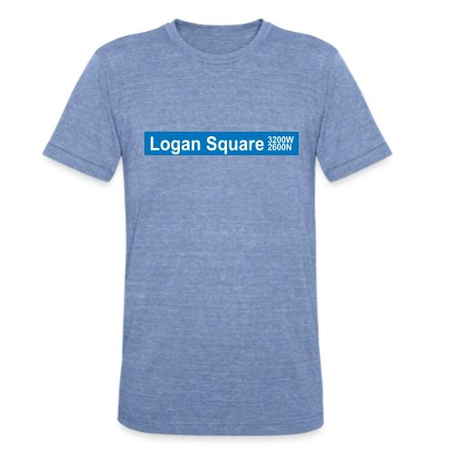 Logan Square CTA Blue Line - Unisex Tri-Blend T-Shirt