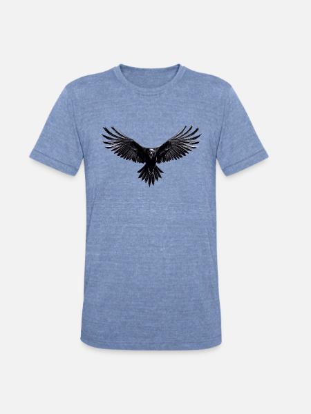 Raven - Unisex Tri-Blend T-Shirt - heather blue