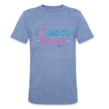 I LOVE DISCO HOUSE - Unisex Tri-Blend T-Shirt - heather blue - Front - Brady (186cm)