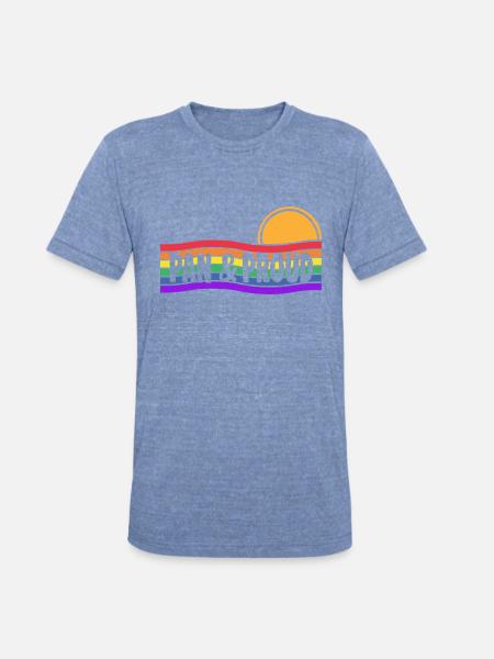 Pan Proud - Unisex Tri-Blend T-Shirt - heather blue