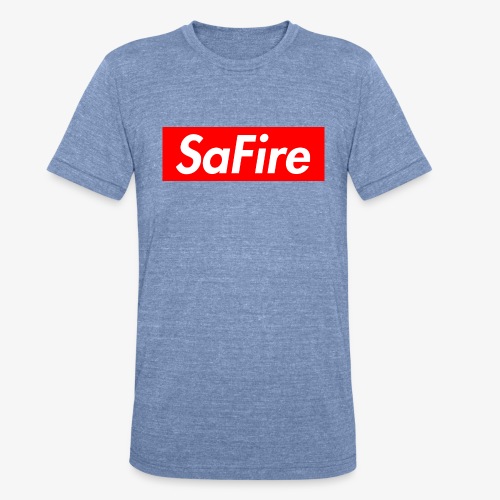 SaFire box logo tee - Unisex Tri-Blend T-Shirt