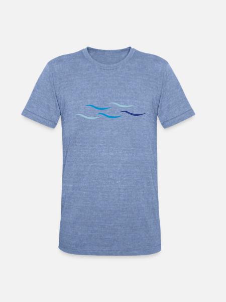 water - Unisex Tri-Blend T-Shirt - heather blue