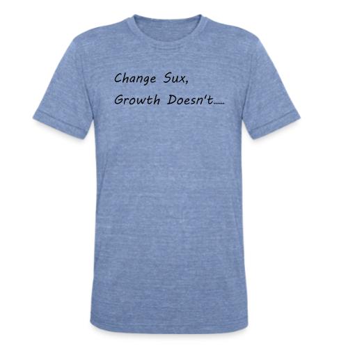 Change Sux, Growth Doesn't (Black font) - Unisex Tri-Blend T-Shirt