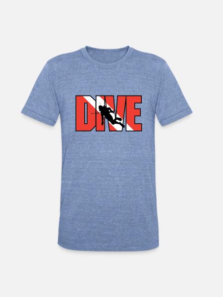 SCUBA Dive - Unisex Tri-Blend T-Shirt - heather blue