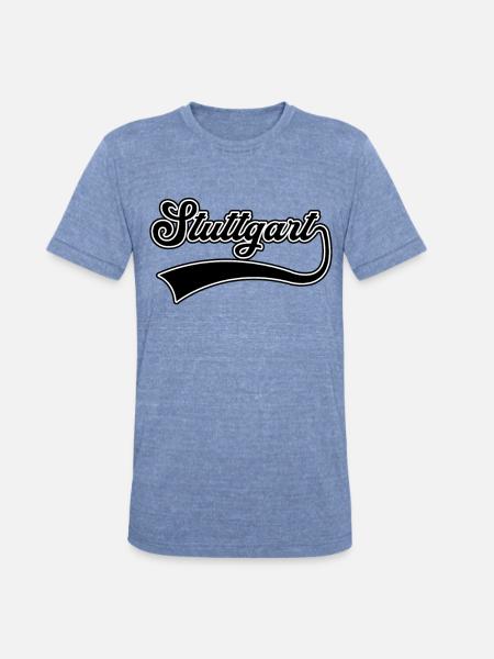 stuttgart germany - Unisex Tri-Blend T-Shirt - heather blue