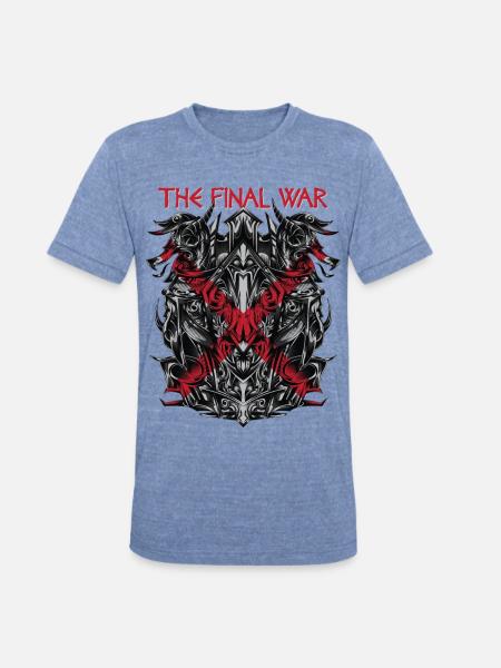 Final War Glyphs - Unisex Tri-Blend T-Shirt - heather blue