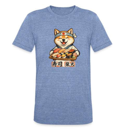 Funny Shiba Inu Sushi Kawaii Dog Tee - Unisex Tri-Blend T-Shirt