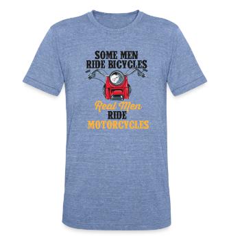 Motorcycle Rider Biker Motorcycling Motorcycles - Unisex Tri-Blend T-Shirt - heather blue - Front - Brady (186cm)