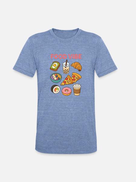 Food vibe - Unisex Tri-Blend T-Shirt - heather blue