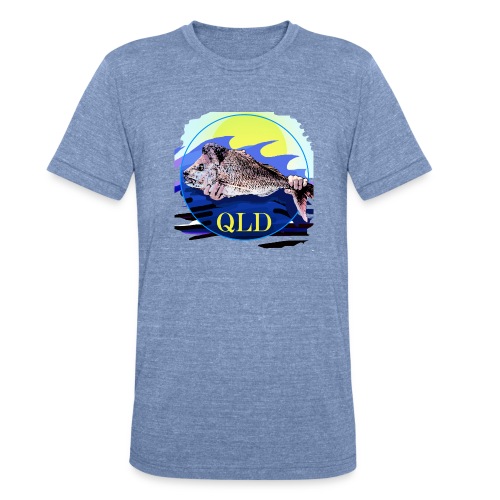 SNAPPER FISHING OFFSHORE AND INSHORE QLD - Unisex Tri-Blend T-Shirt