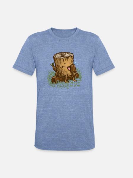 The Popsicle Log - Unisex Tri-Blend T-Shirt - heather blue