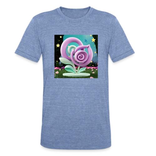 Lila Bloom | Double Floral Eco-Inspired Art - Unisex Tri-Blend T-Shirt
