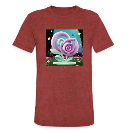 Lila Bloom | Double Floral Eco-Inspired Art - Unisex Tri-Blend T-Shirt