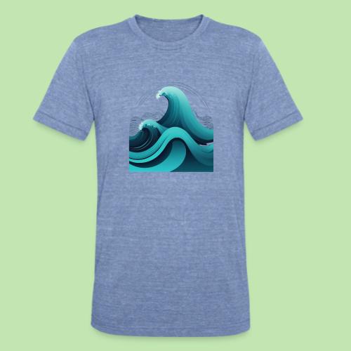 Dynamic Ocean Wave Illustration - Unisex Tri-Blend T-Shirt