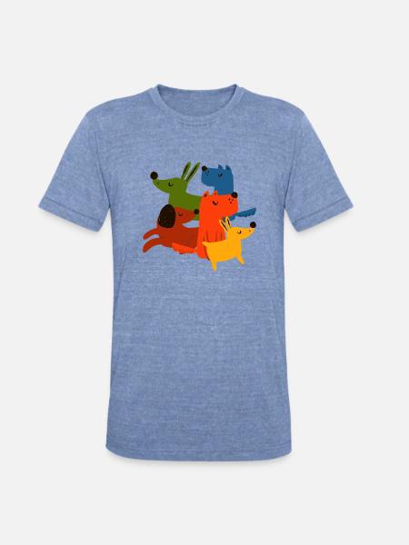 Diversity Dog - Unisex Tri-Blend T-Shirt - heather blue