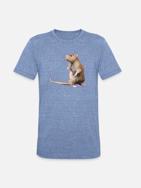 Mouse - Unisex Tri-Blend T-Shirt - heather blue