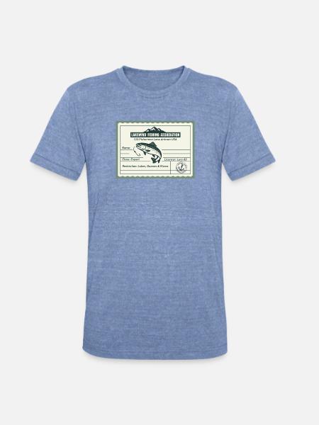 Fishing License PR - Unisex Tri-Blend T-Shirt - heather blue