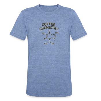 Coffee Chemistry Design - Unisex Tri-Blend T-Shirt - heather blue - Front - Brady (186cm)