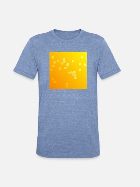 pretty yellow bubbles - Unisex Tri-Blend T-Shirt - heather blue