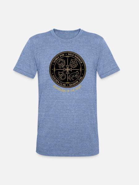 Guardians of the Night Crest - Unisex Tri-Blend T-Shirt - heather blue