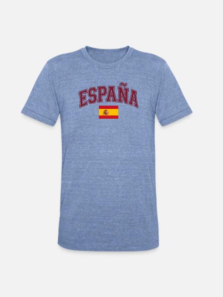 España Arch Banner International football - Unisex Tri-Blend T-Shirt - heather blue
