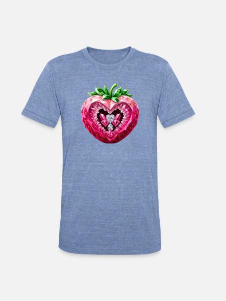 UNIQUELY DELICIOUS - Unisex Tri-Blend T-Shirt - heather blue
