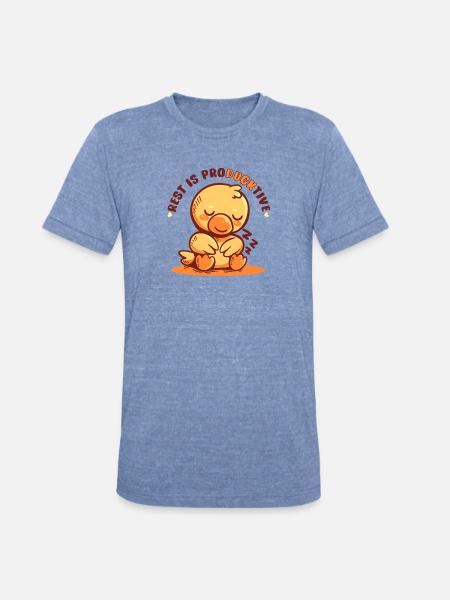 Rest is Producktive - Unisex Tri-Blend T-Shirt - heather blue