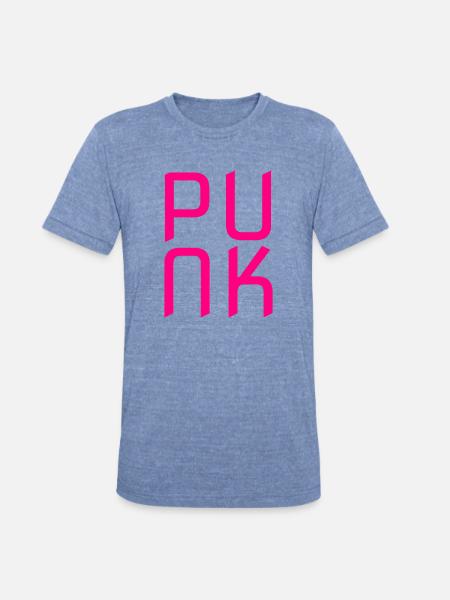 Hot Pink Punk - Unisex Tri-Blend T-Shirt - heather blue