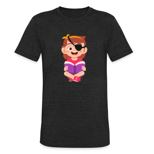 Little girl with eye patch - Unisex Tri-Blend T-Shirt