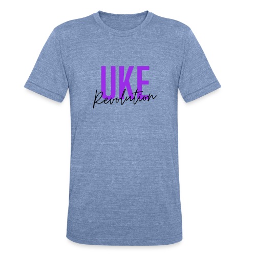 Front Only Purple Uke Revolution Logo - Unisex Tri-Blend T-Shirt